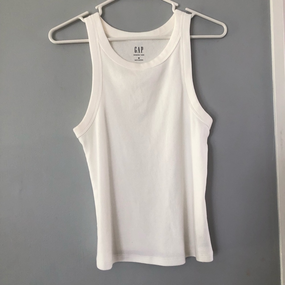 GAP White Ribbed Modern Tank M